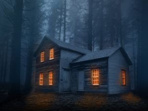 house in woods